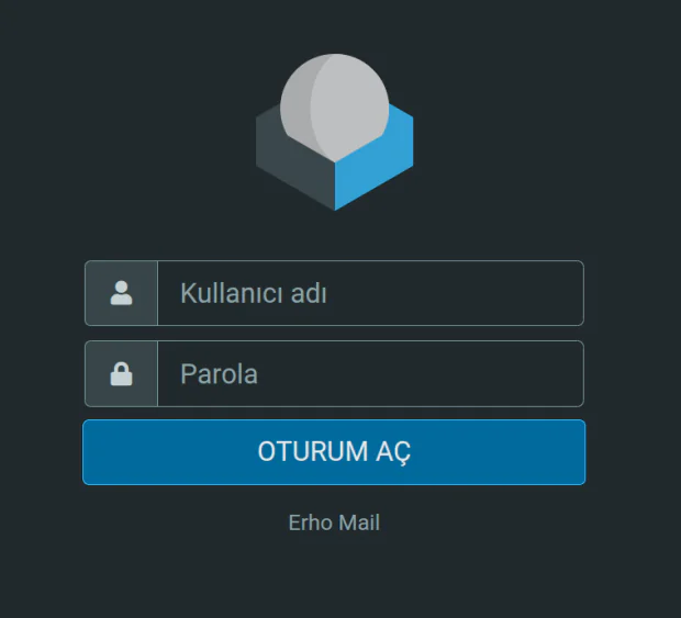 Roundcube giriş ekranı